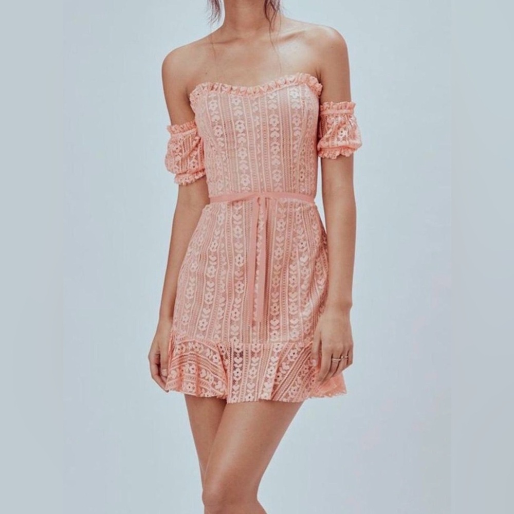 For Love & Lemons Dakota Lace Mini Dress  – Size M